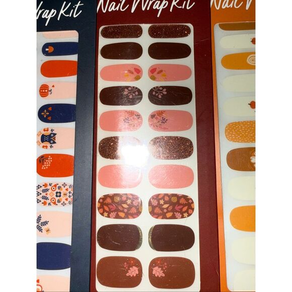 🍂 OCS Designs Nail Wrap Kit – Fall & Pumpkin Spice Collection (3-Pack) - Picture 3 of 4